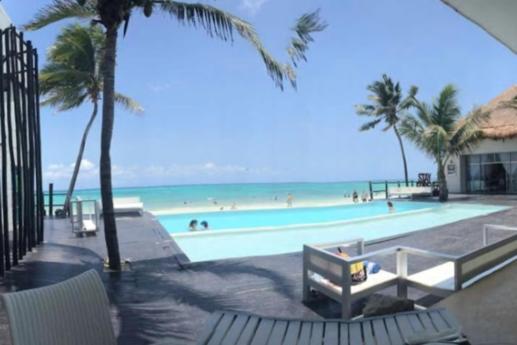 Beachside Corasol El Amanecer de Frida para 2 personas Playa del Carmen Bagian luar foto