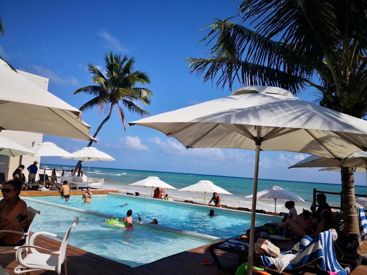 Beachside Corasol El Amanecer de Frida para 2 personas Playa del Carmen Bagian luar foto