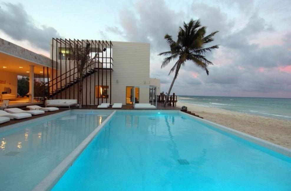 Beachside Corasol El Amanecer de Frida para 2 personas Playa del Carmen Bagian luar foto